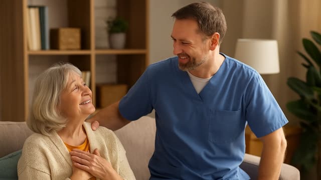 Caregiver providing respite care support